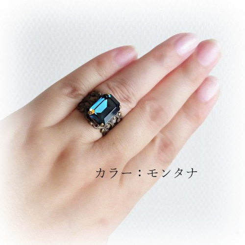 人気が高い アメジスト リング｜エメラルド パープル｜麗しの大粒クリスタル アクセサリー