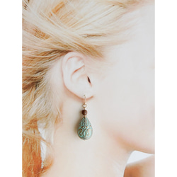 綠松石色現代東方★德國珠耳環(耳環)民族 第5張的照片