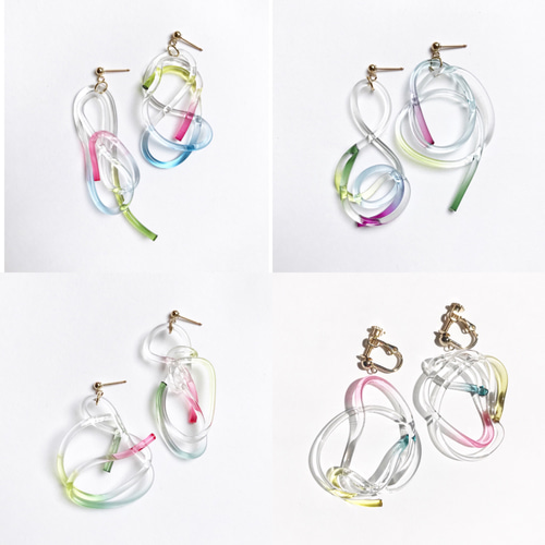 のほほん❤️ 14kgfピアス 送料無料☆ YOASOBI ピアス(14kgf)/イヤリング(マルチカラー