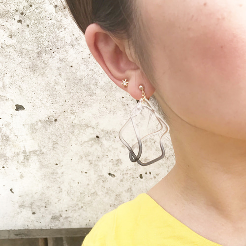 Gちゃん❤️ 14kgfピアス 14kgf ジルコニアスタッズフープピアス | gran