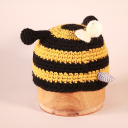 ミツバチさんのニット帽子（子ども用） 2枚目の画像