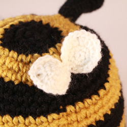 ミツバチさんのニット帽子（子ども用） 4枚目の画像