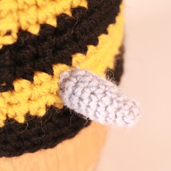 ミツバチさんのニット帽子（子ども用） 5枚目の画像