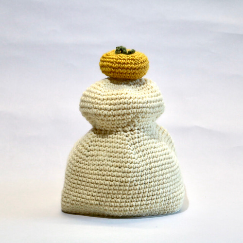 再販）お正月用 かがみもちニット帽子（子ども用） 帽子(ベビー  