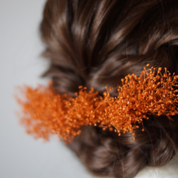特別な1日のヘアアイテム◎オレンジかすみそうミニ束×8 5枚目の画像