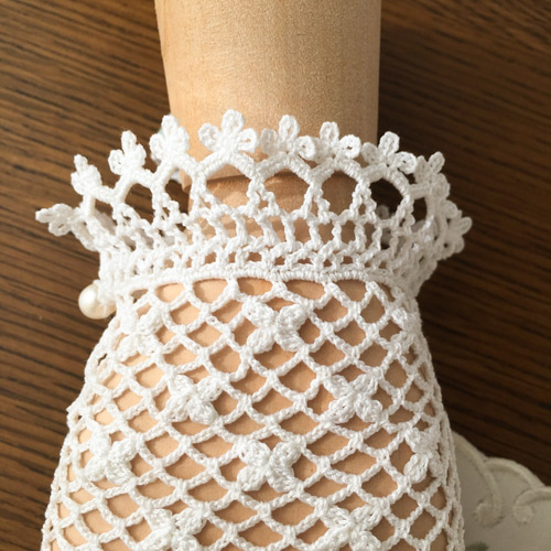 クロッシェレース クロッシェのレースグローブ〈花と三つ葉〉 手袋・ミトン R.t.T 通販