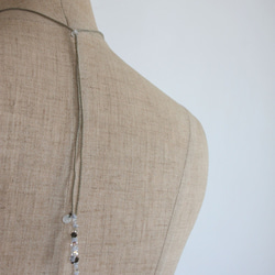 花吹雪ネックレス　ー水色ー　＜金属フリー紐＞　 7枚目の画像