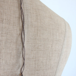 フュージングガラスネックレス　－黄色ー　＜金属フリー紐＞　 7枚目の画像