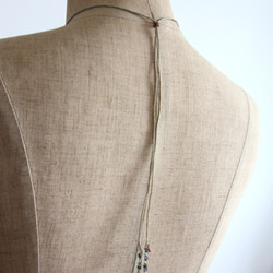 紫陽花の花吹雪ネックレス　　＜金属フリー紐＞　　 7枚目の画像