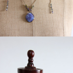 紫陽花の花吹雪ネックレス　　＜金属フリー紐＞　　 8枚目の画像