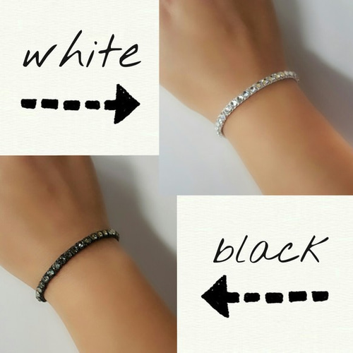 ♡シルク&ルアナ♡スワロフスキー♡静電気防止ブレスレット