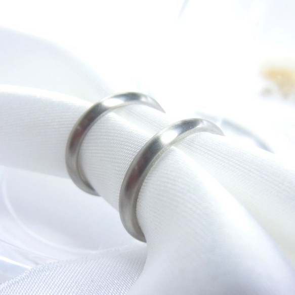 3mm  アンティーク リング　指輪 ステンレス 刻印対応 アレルギーフリー ギフト プレゼント 艶消し マット 8枚目の画像