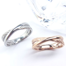 “配對形成兩個人的個性”夏威夷珠寶-戒指不銹鋼名字雕刻（2件套） 第2張的照片