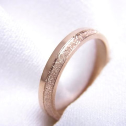 『未来のシルエット』肌に優しいペアリング 指輪 ブライダルリング 名入れ 刻印 ステンレス プレゼントキラキラ 結婚指輪 9枚目の画像