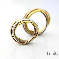 *＊手元から華やかに＊* 美しい3連トリニティリング クリスマス  指輪 ステンレス 刻印  対応 金属アレルギ－対応 12枚目の画像