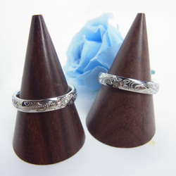 “帶來好運的輝煌**”Christmas Hawaiian 夏威夷配對戒指不銹鋼名字雕刻 &lt;2 對價格&gt; 第2張的照片