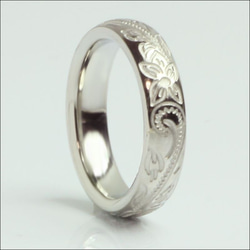 “帶來好運的輝煌**”Christmas Hawaiian 夏威夷配對戒指不銹鋼名字雕刻 &lt;2 對價格&gt; 第3張的照片