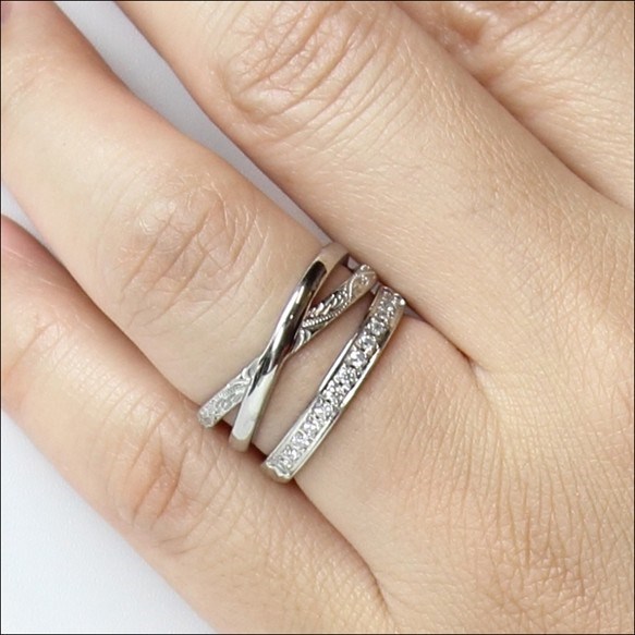 “求婚戒指給親人的建議書”-訂婚戒指不銹鋼新娘[一個價格] 第5張的照片