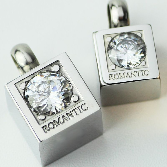 *★感謝SALE★*『ROMANTIC』bicキュービックジルコニア ペアネックレス【２本ペア価格】 7枚目の画像