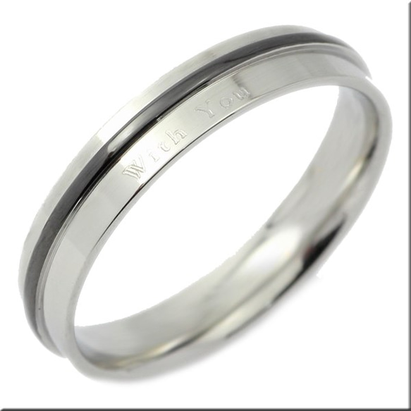 兩條重疊線配對戒指 聖誕禮物結婚戒指 配對戒指 週年紀念不銹鋼 [2 件一對的價格] 第9張的照片