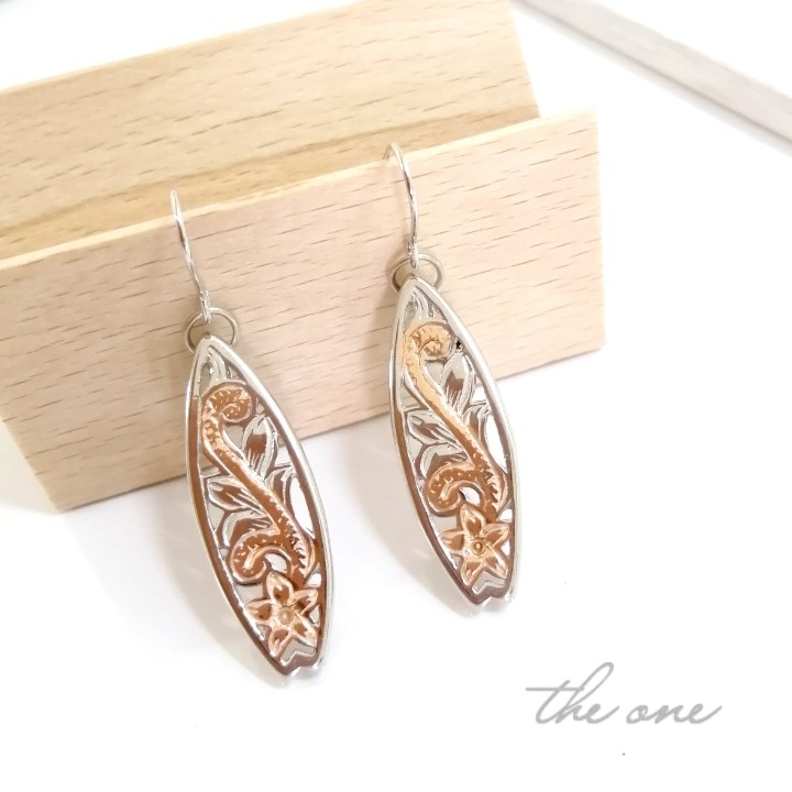 ピンク #576 BellaAnela ピアス ミント ハワイ & クラスター