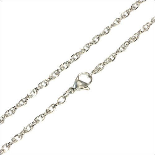 オーバルロールチェーン 3mm 55cm ネックレス シルバー925 半