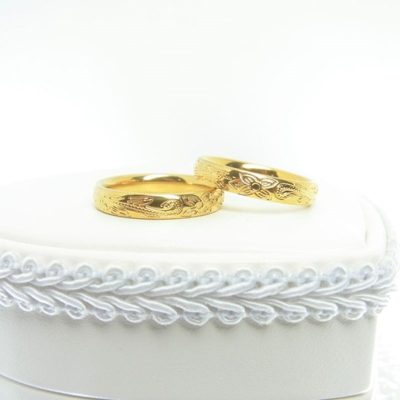 *＊幸運を引き寄せる＊* ハワイアンジュエリー ペアリング マリッジリング 結婚指輪 〈2本ペア価格〉 5枚目の画像