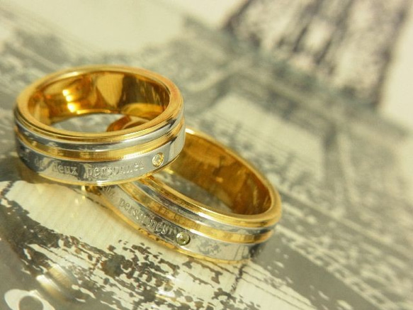 アンティーク調メモリアル ペアリング 記念日 ギフト 指輪 名