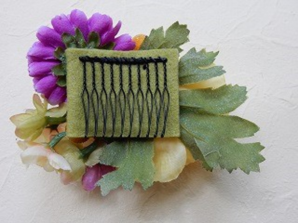 ゆかたにお花の髪飾り(ｱｰﾄﾌﾗﾜｰ) 4枚目の画像
