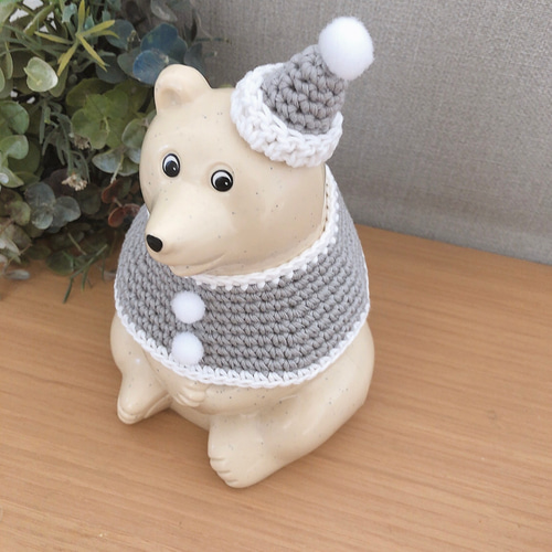 しろくま貯金箱小物*クリスマスセット*グレー その他 しろくま貯金箱小物*クリスマスセット*グレー その他