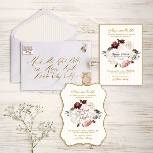 招待状50枚>【世界にひとつだけ！】完全オリジナルのペーパー