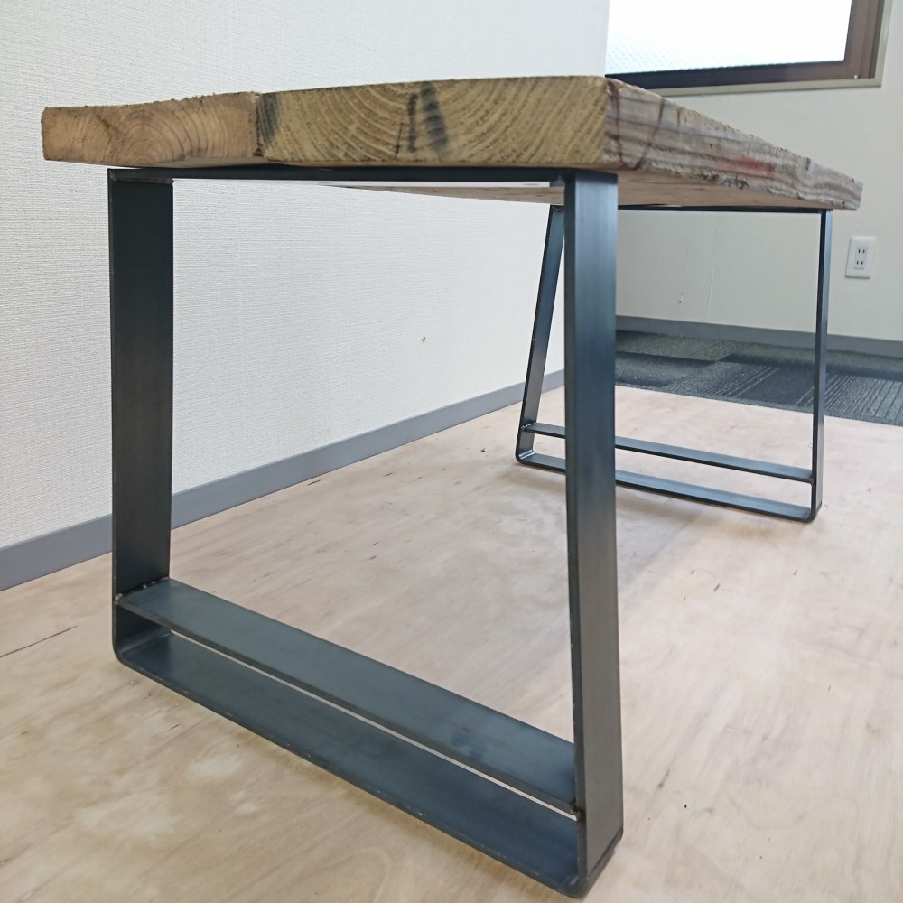 【アイアン＆ウッド】industrial ミドルベンチ  鉄脚  インダストリアル  サーフ