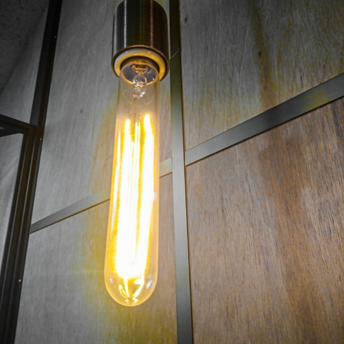 ウッドシェード 真鍮 ペンダントライト エジソン電球 エジソンバルブ