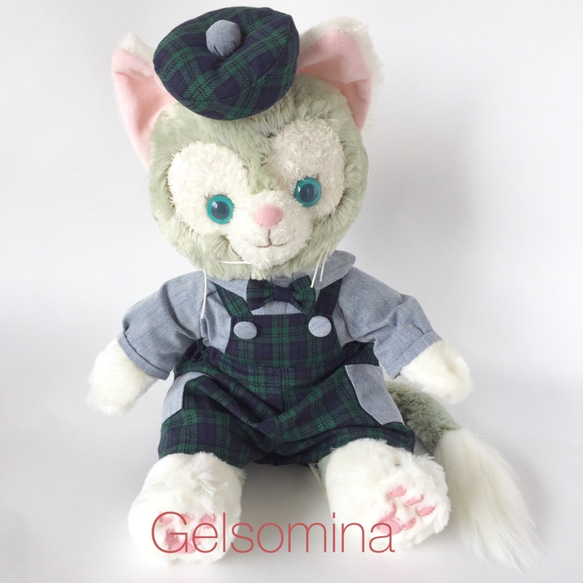 ジェラトーニSサイズ（27cm）コスチューム（グリーンチェック