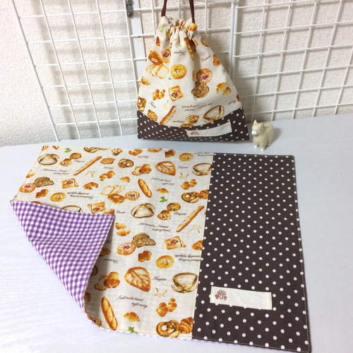給食セット☆ランチマット＆巾着袋☆ランチョンマット 約