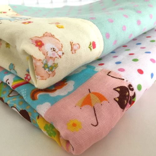 完成 ループ付きガーゼタオル いのり