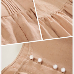 s02（再販35） 100%リネン特性織り生地　ワンピース　天然素材を使用した　リネンの癒しに包まれる 4枚目の画像