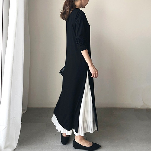 スタイル◎で鉄板の人気＊サイドスリットロングノースリーブ