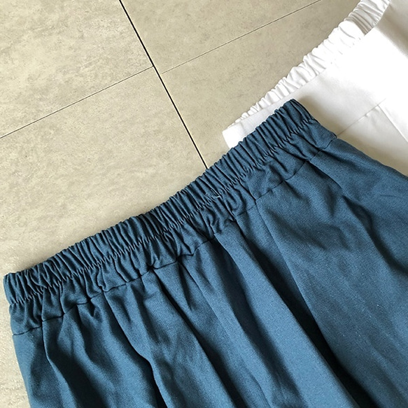 送料０毎日履けるパンツ 麻混ワイドパンツオフィスにもおでかけにも◎リネンフレアパンツ【麻混ワイドパンツ】 8枚目の画像