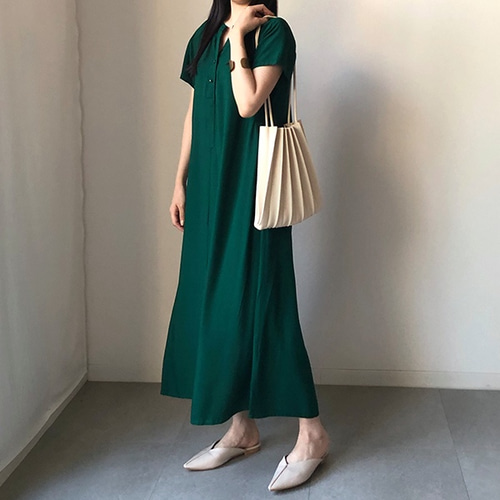 送料0.テロンと1枚で着れる 冷感夏生地の半袖ワンピース 細見え  