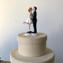 【ラスト1点】ウェディング ブライダル wedding ケーキトッパー ケーキの上に乗せる飾り【ミニドレス】 1枚目の画像