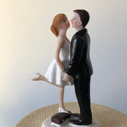 【ラスト1点】ウェディング ブライダル wedding ケーキトッパー ケーキの上に乗せる飾り【ミニドレス】 2枚目の画像