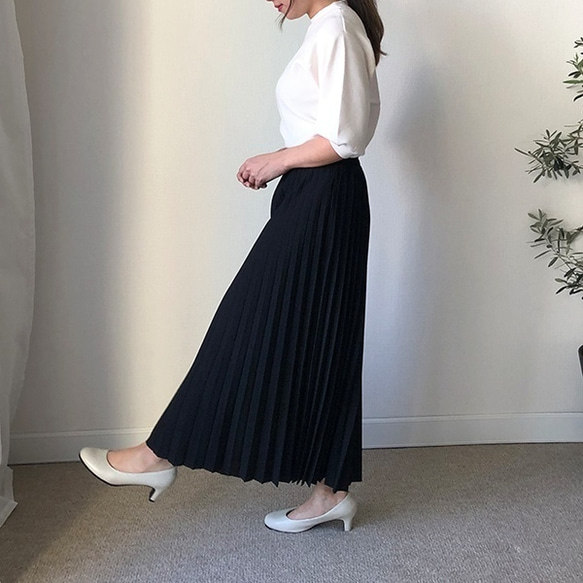 ourhome シワになりにくいロングスカート シワになりにくいロング