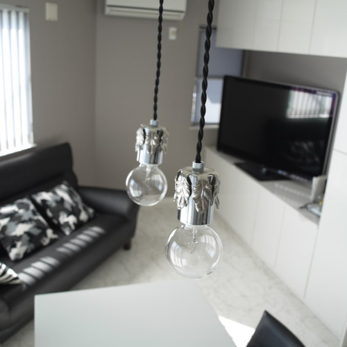 ペンダントライト Luke(シルバー) 裸電球 シンプル LED対応 ペンダントライト Luke(シルバー) 裸電球 シンプル LED対応