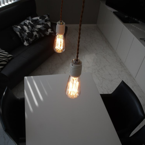 ペンダントライト Material(ホワイト) 裸電球 シンプル LED ペンダントライト Material(ホワイト) 裸電球 シンプル LED