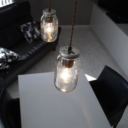 ペンダントライト　Maison Lamp（サイズM）メイソンジャー　LED対応　インテリア照明　モダン　レトロ 3枚目の画像