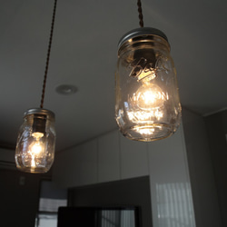 ペンダントライト　Maison Lamp（サイズS）メイソンジャー　LED対応　インテリア照明　モダン　レトロ 3枚目の画像