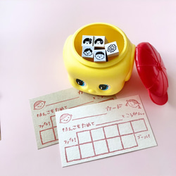 ミニミニこども・ハナマル（ひとつ）【ラバースタンプ】 5枚目の画像