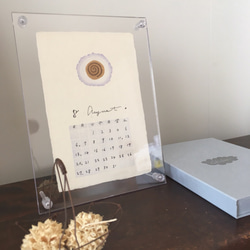 【送料無料】消しゴム版画の手漉き和紙カレンダー 箱付き【1493-2000】 5枚目の画像