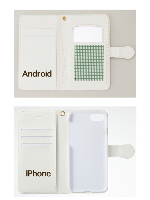 ♦︎手帳型スマホケース iPhone＆Androidスマホケース　全機種対応　淡空　aoi 4枚目の画像